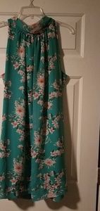 Sleeveless mock neck dress